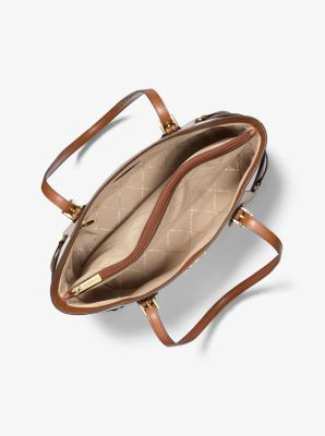 Voyager Large Color-Block Signature Logo Tote Bag