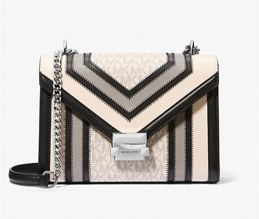 Whitney Medium Color-Block and Signature Logo Shoulder Bag